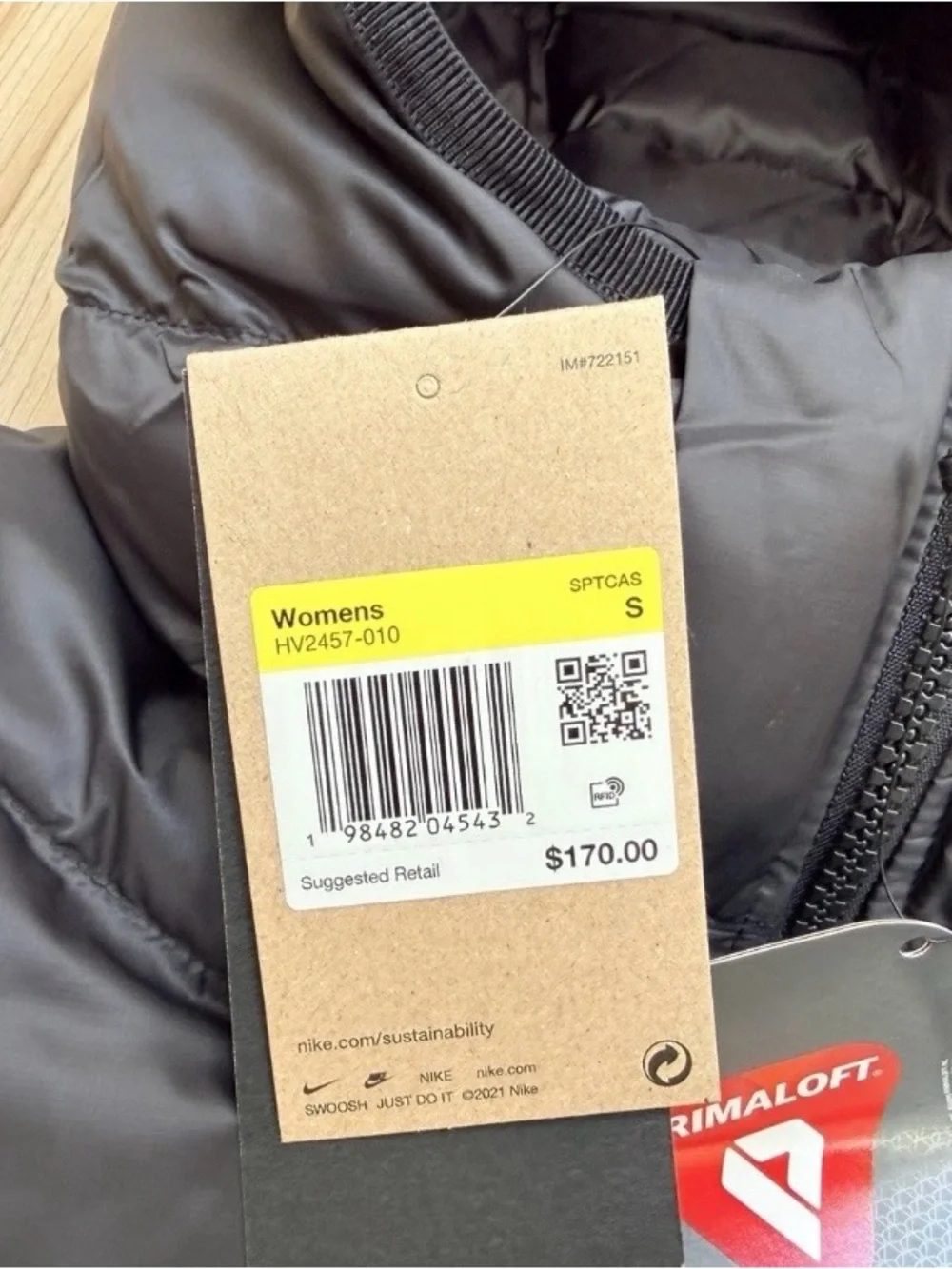 Nike Windpuffer Therma Fit Hooded Puffer Jacket Black Women’s Small HV2457-010